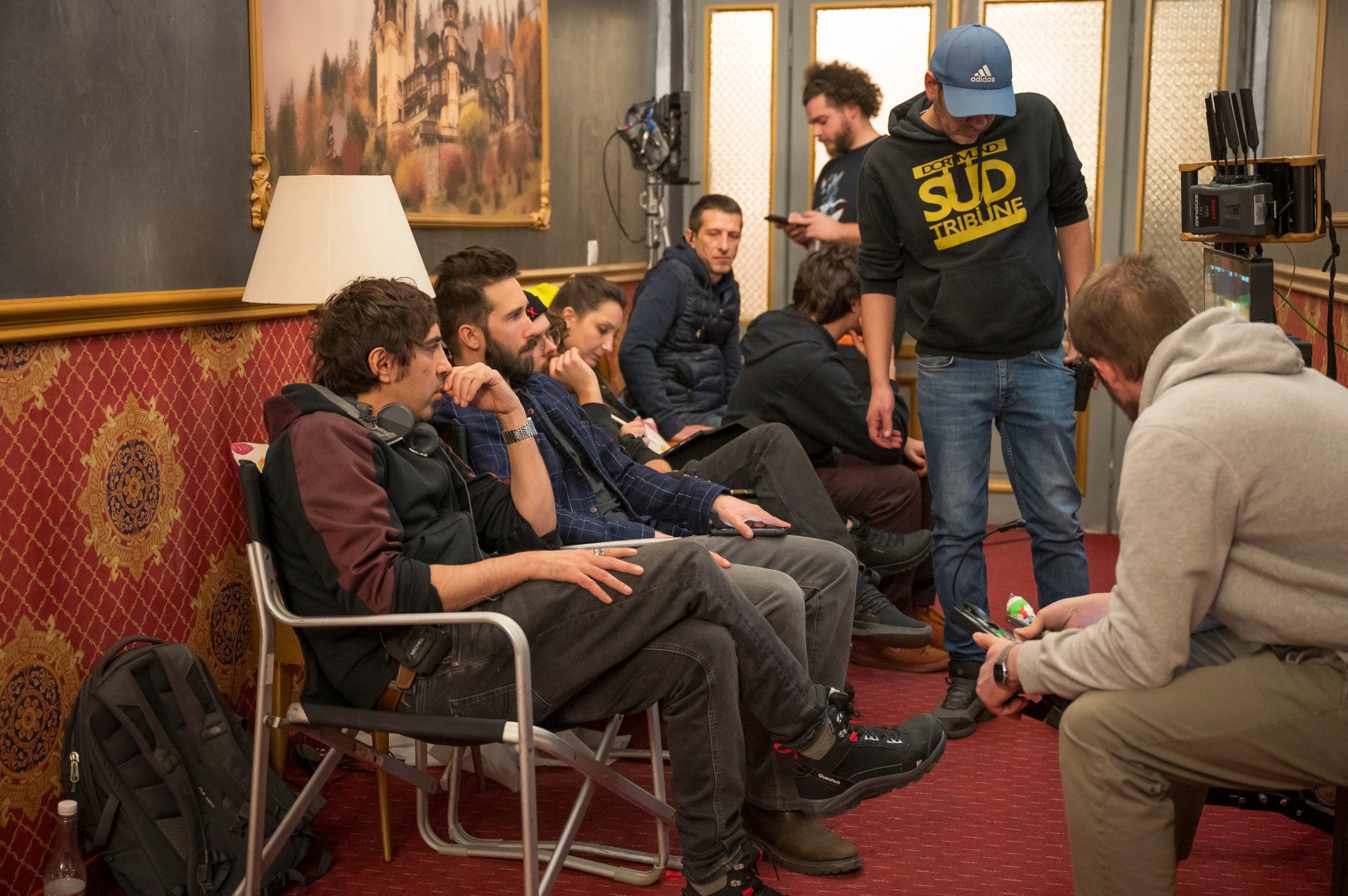 Behind-the-scenes photograph from the production of April X.