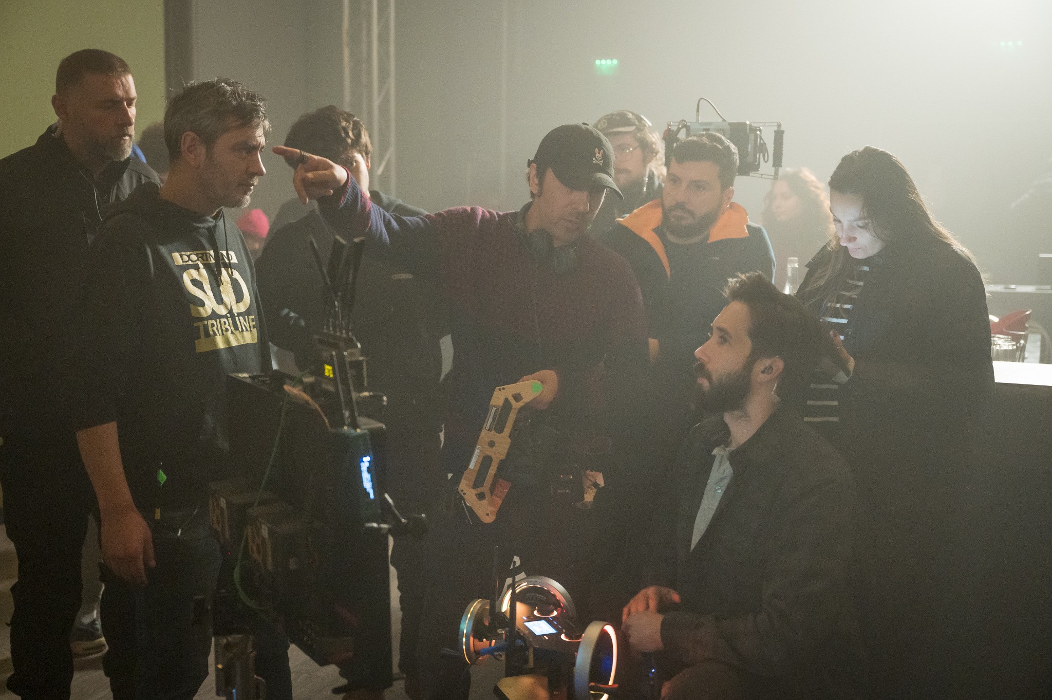 Michel K. Parandi behind the scenes during the production of April X.