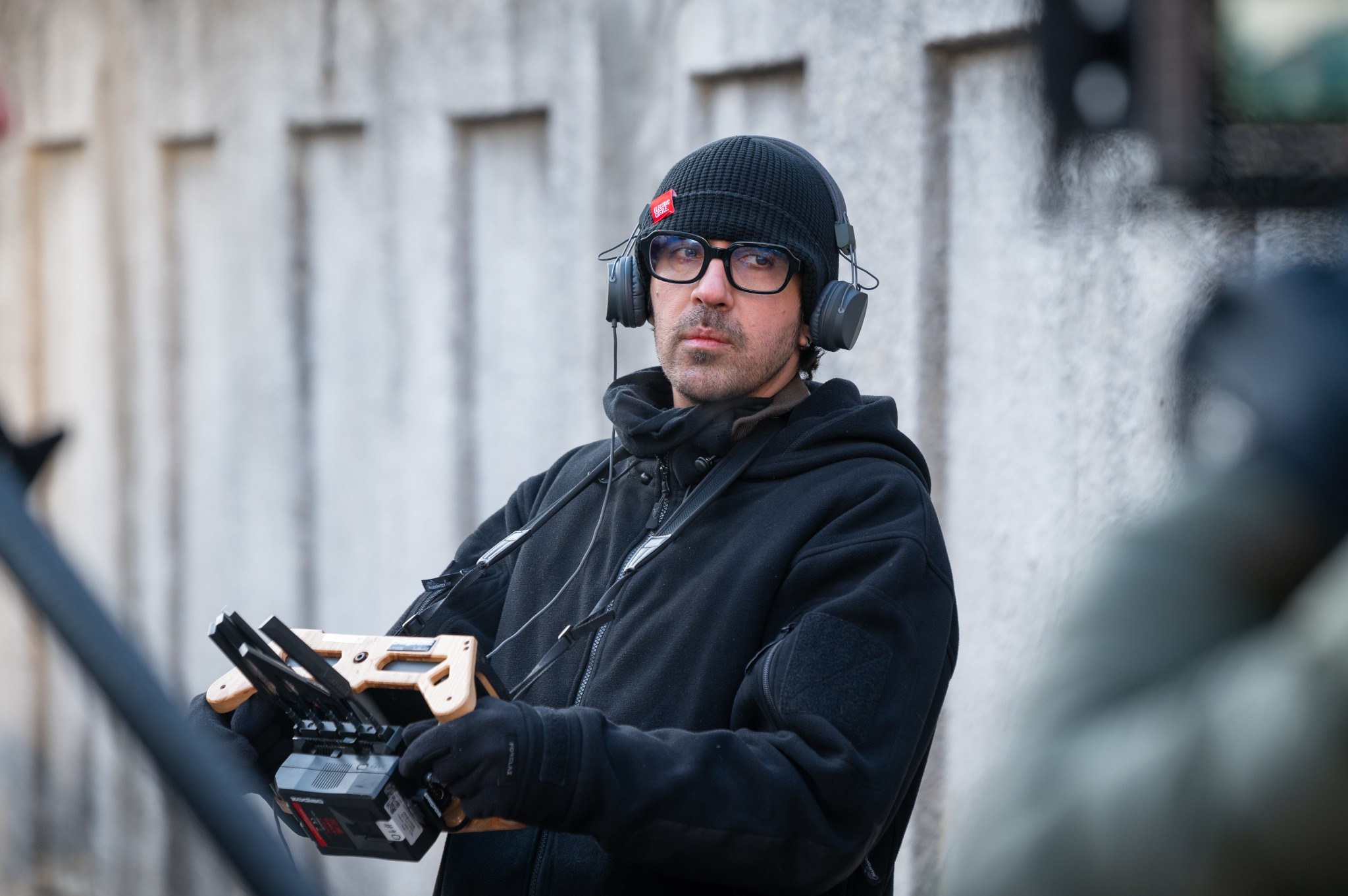 Michel K. Parandi behind the scenes during the production of April X.